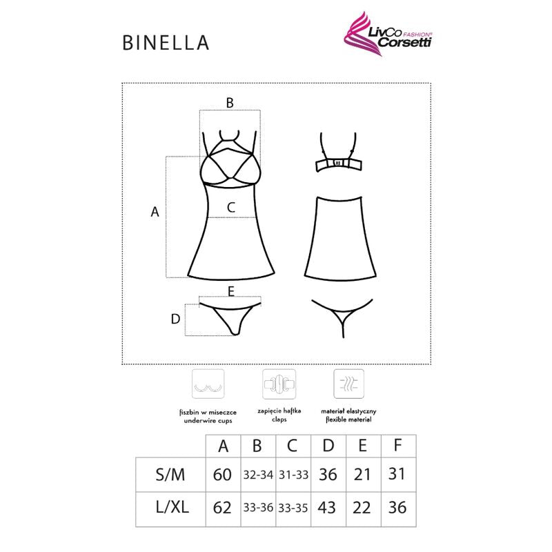 Livco Corsetti Fashion Binella - Babydoll - in mano per le dimensioni