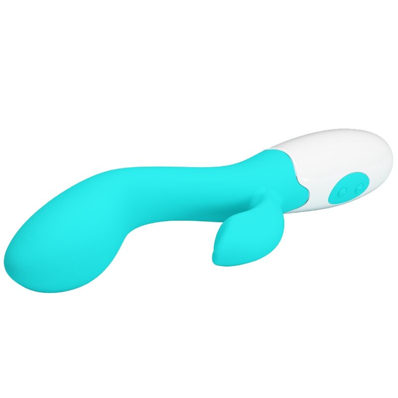 Pretty Love Brighty - Massaggiatore curvo, colore verde - in mano per le dimensioni