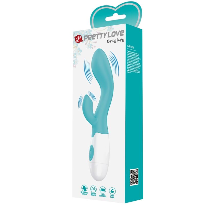 Pretty Love Brighty - Massaggiatore curvo, colore verde - nella confezione