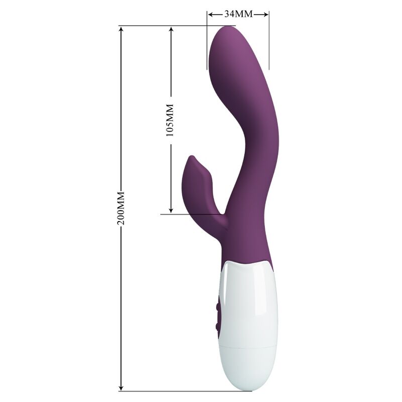 Pretty Love Brighty - Massaggiatore curvo, colore viola - vista frontale