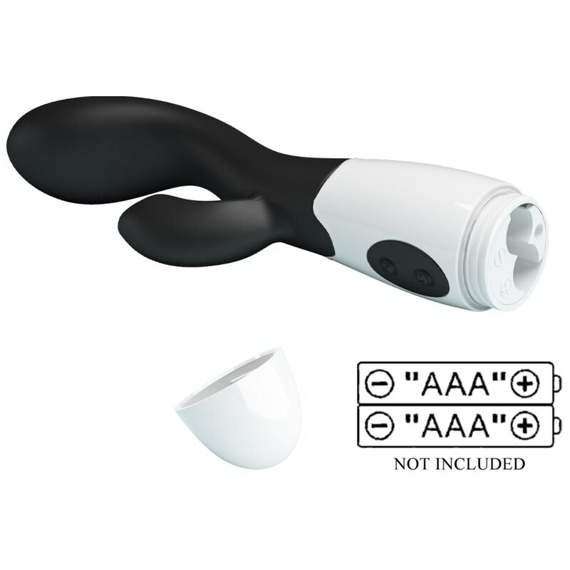 Pretty Love Brighty - Massaggiatore curvo, colore nero - vista laterale