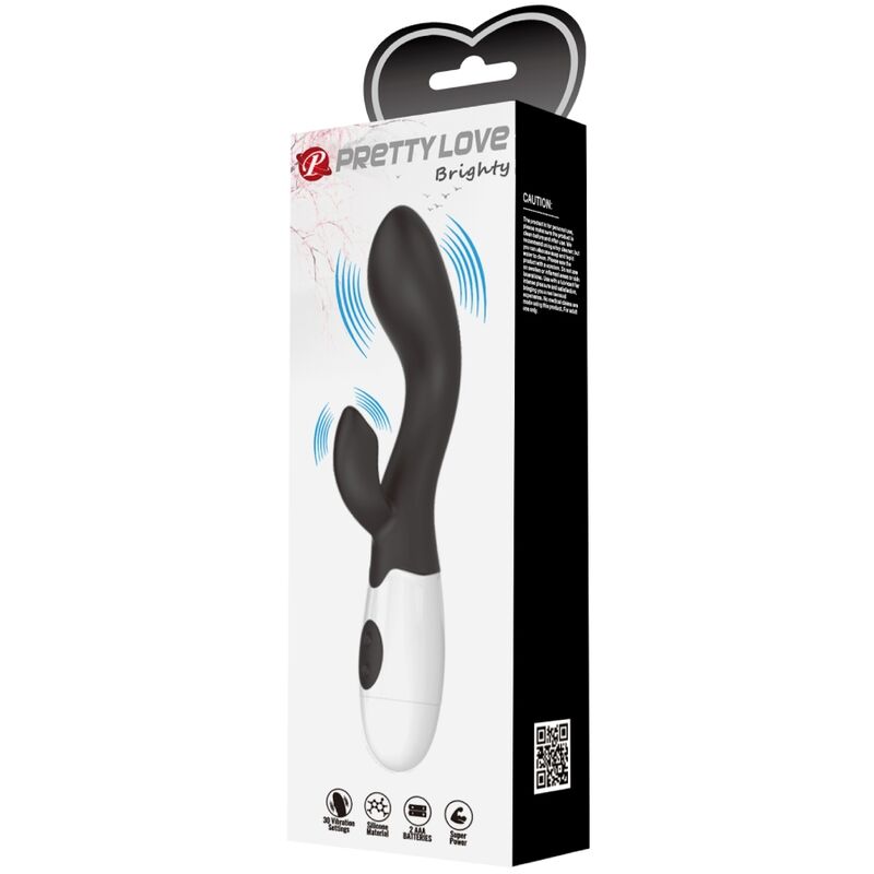 Pretty Love Brighty - Massaggiatore curvo, colore nero - dettaglio