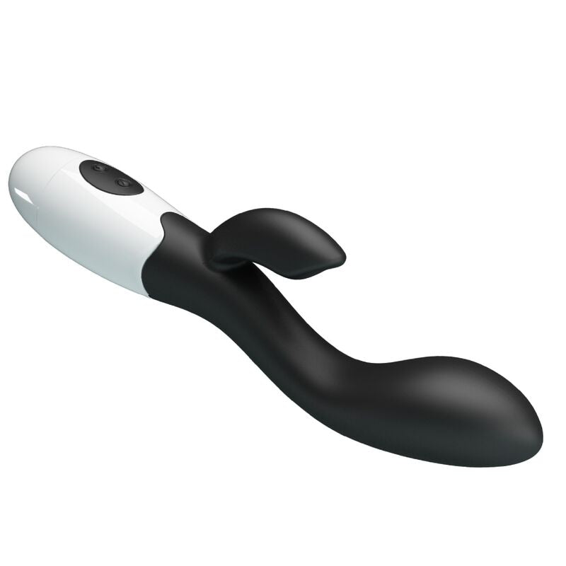 Pretty Love Brighty - Massaggiatore curvo, colore nero - in mano per le dimensioni