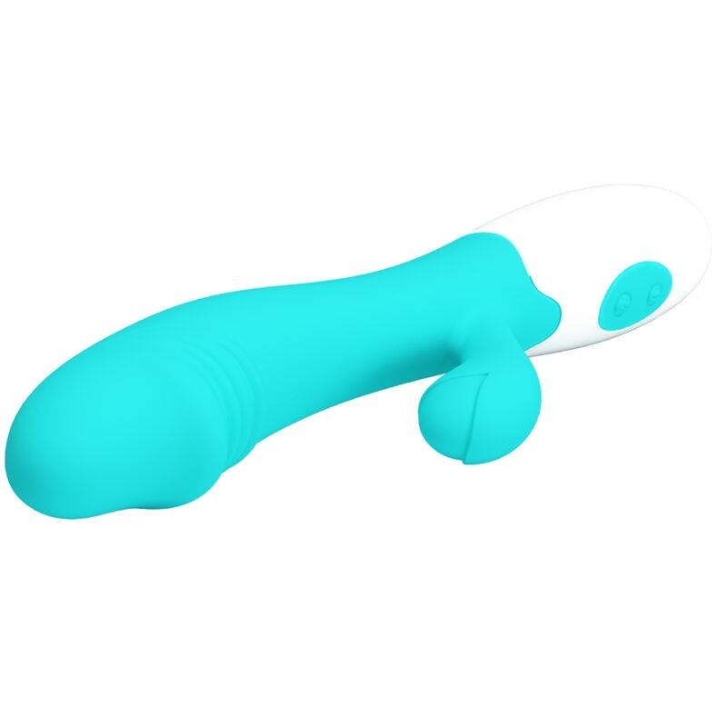 Pretty Love Snappy - Massaggiatore curvo, colore spot verde - in mano per le dimensioni
