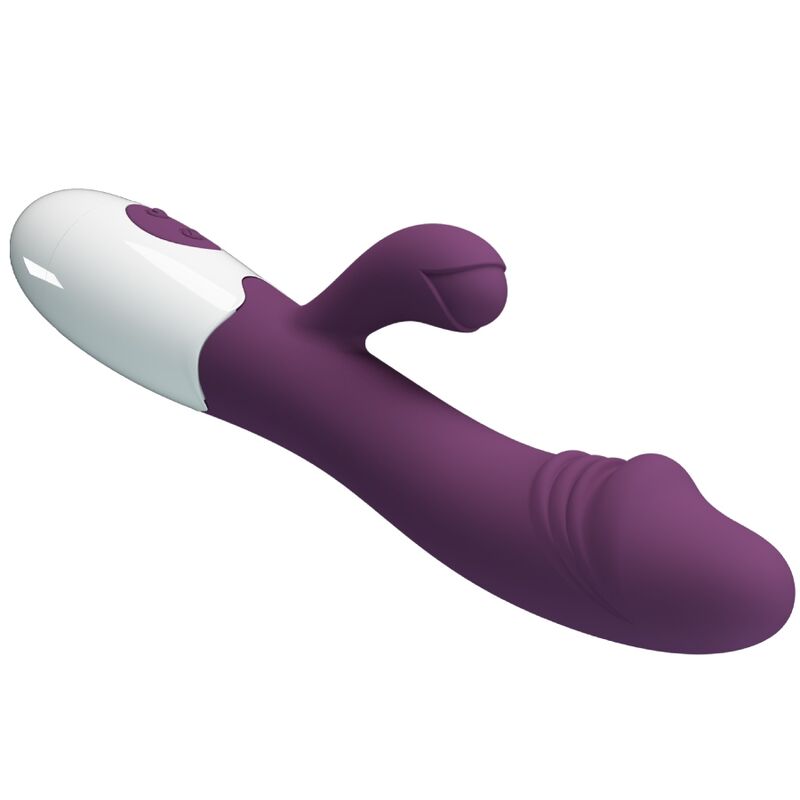 Pretty Love Snappy - Massaggiatore curvo, colore spot viola - in mano per le dimensioni