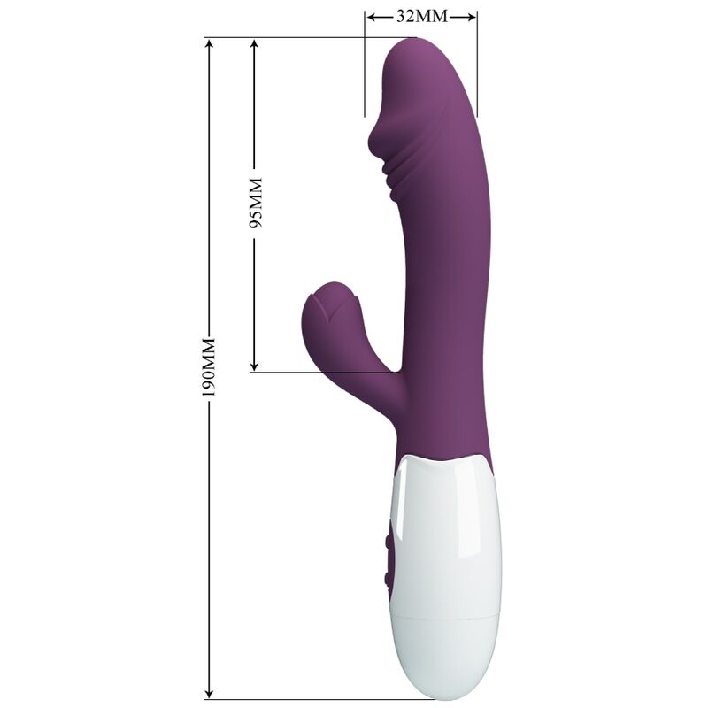 Pretty Love Snappy - Massaggiatore curvo, colore spot viola - vista frontale