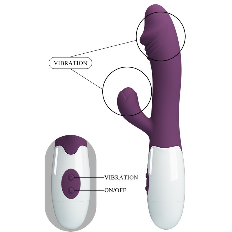 Pretty Love Snappy - Massaggiatore curvo, colore spot viola - dettaglio