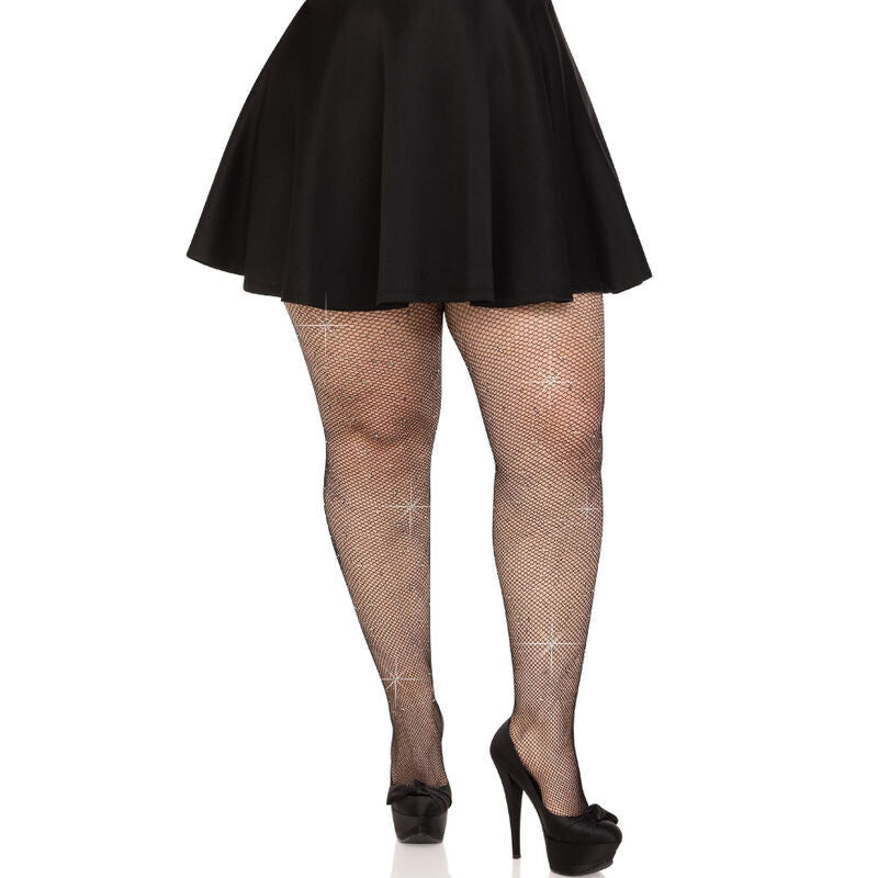 Leg Avenue Rete Cristallizzata Nere Taglie Forti - Lingerie, colore nero