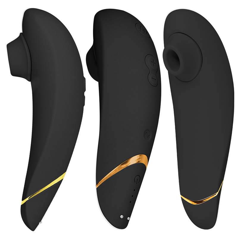 Womanizer Premium 2 - Massaggiatore ad aria pulsata, colore nero - vista laterale