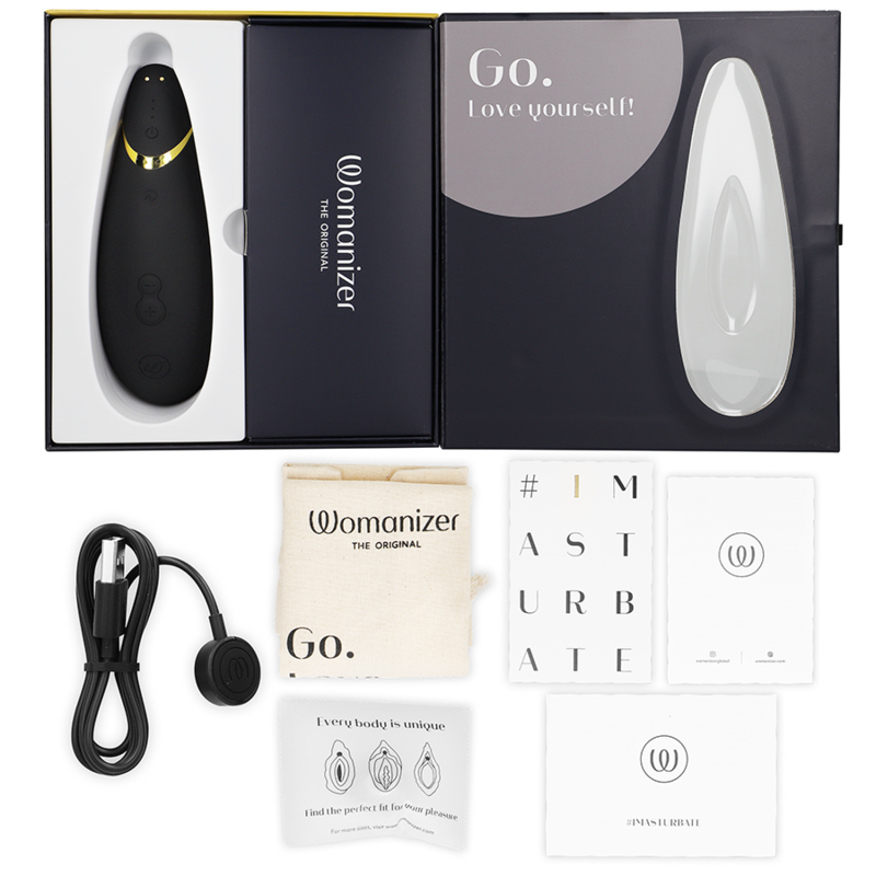 Womanizer Premium 2 - Massaggiatore ad aria pulsata, colore nero - retro