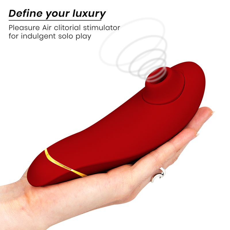 Womanizer Premium 2 - Massaggiatore ad aria pulsata, colore bordeaux - dettaglio