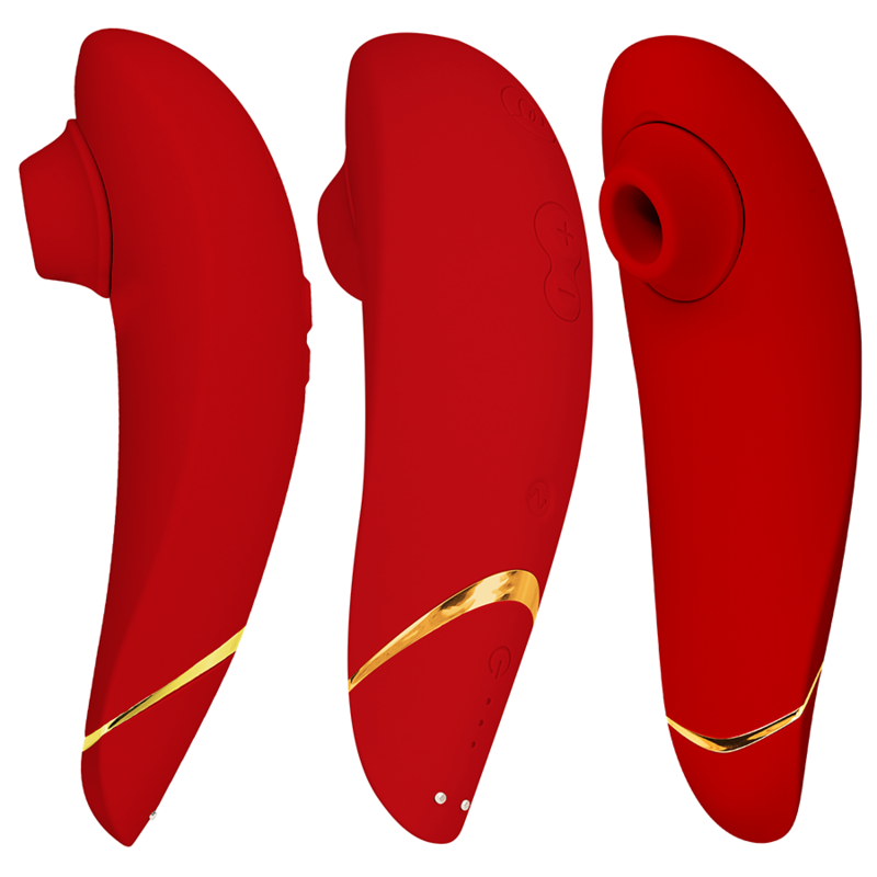 Womanizer Premium 2 - Massaggiatore ad aria pulsata, colore bordeaux - vista laterale