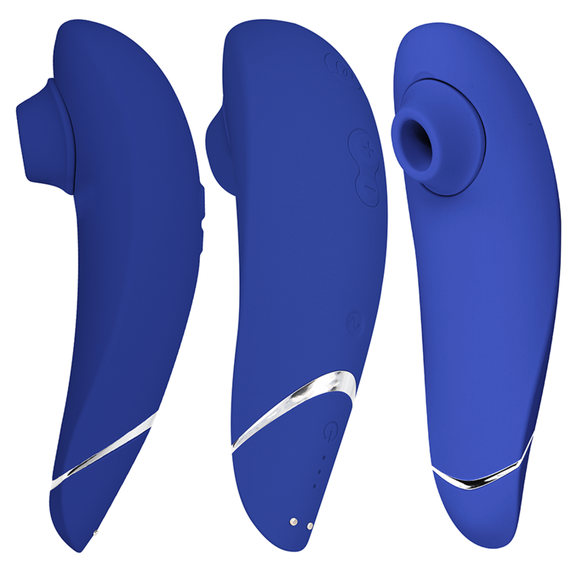 Womanizer Premium 2 - Massaggiatore ad aria pulsata, colore mirtillo - vista laterale
