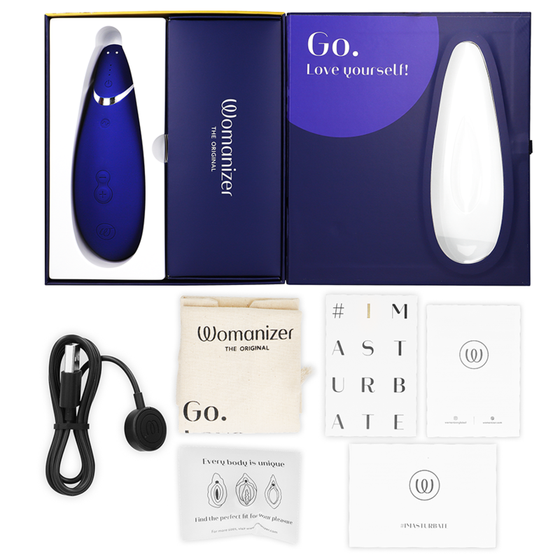 Womanizer Premium 2 - Massaggiatore ad aria pulsata, colore mirtillo - retro