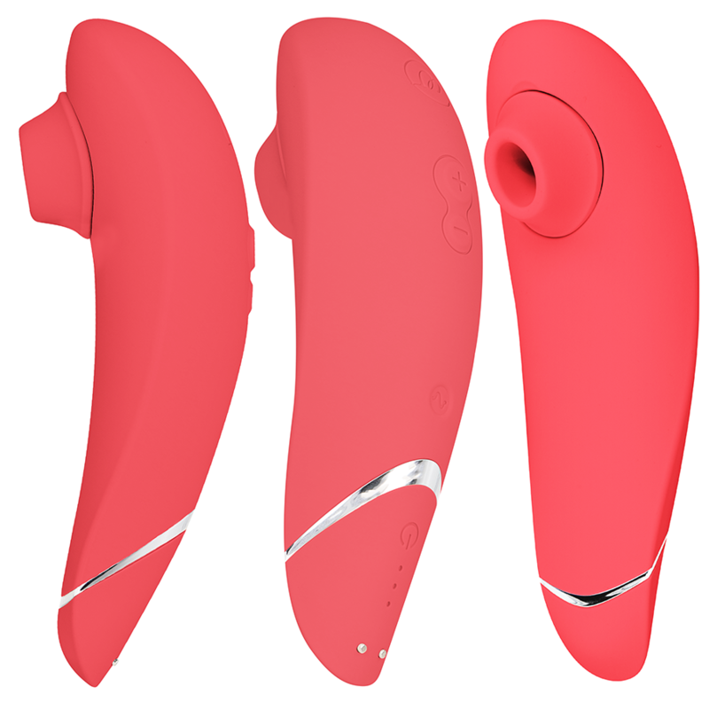 Womanizer Premium 2 - Massaggiatore ad aria pulsata, colore lampone - vista laterale