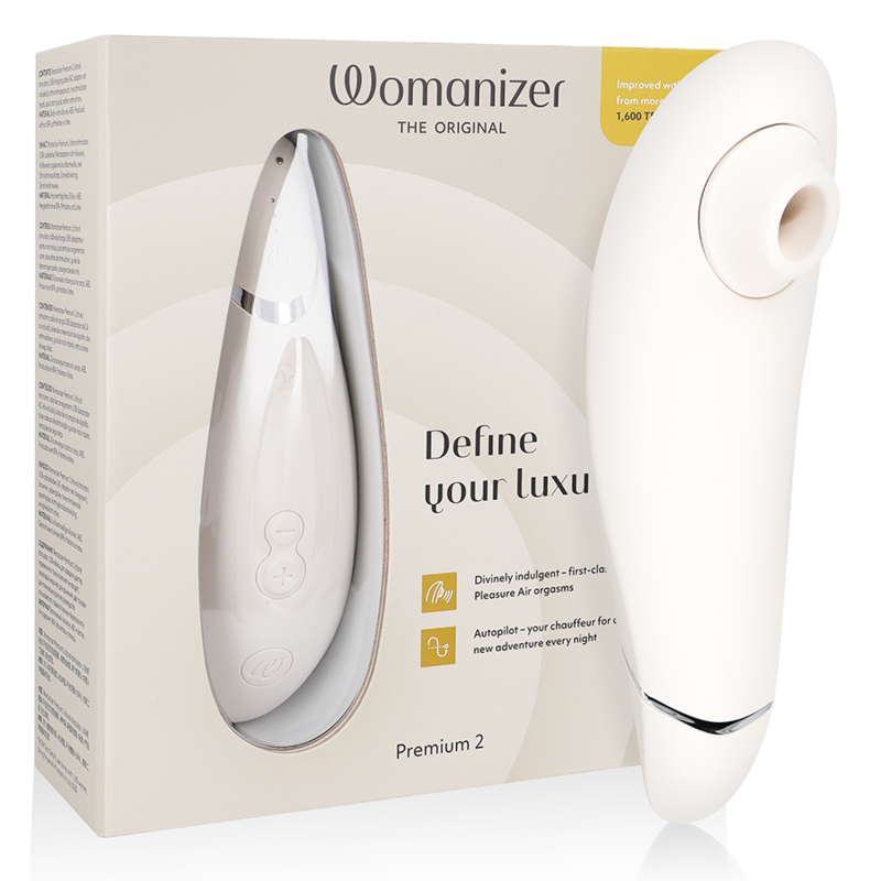 Womanizer Premium 2 - Massaggiatore ad aria pulsata, colore grigio caldo
