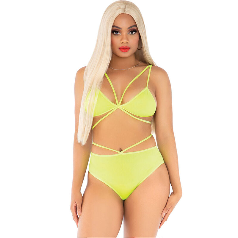 Leg Avenue Top - Completo intimo, colore giallo