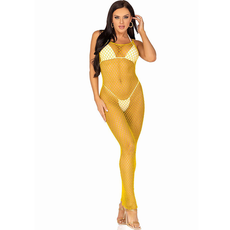 Leg Avenue Abito Lungo - Lingerie, colore giallo - vista laterale