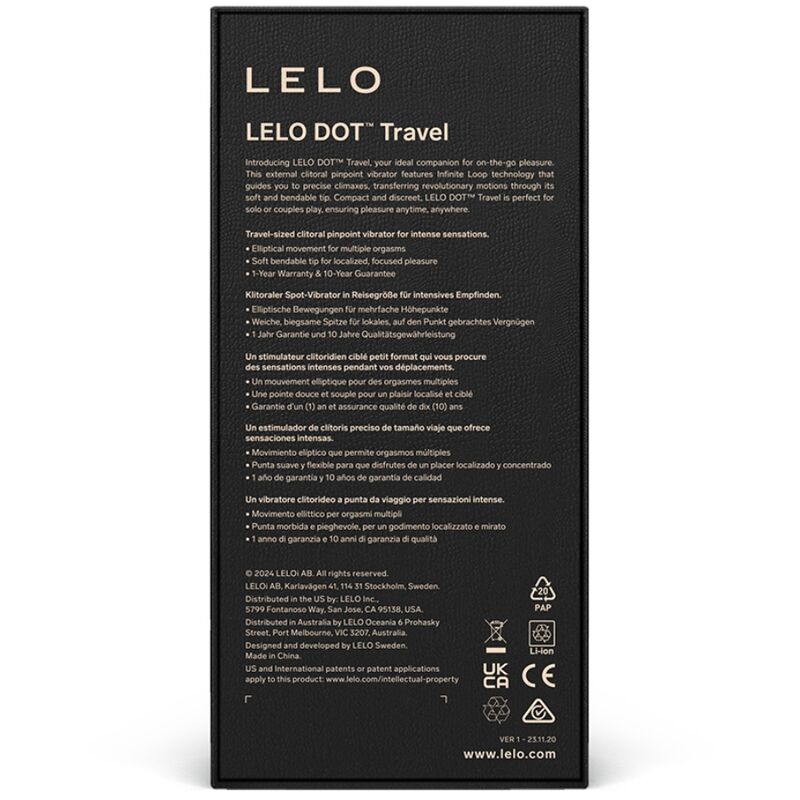LELO Dot Travel - Massaggiatore esterno, colore rosa - dettaglio