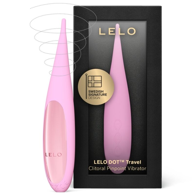 LELO Dot Travel - Massaggiatore esterno, colore rosa - in mano per le dimensioni