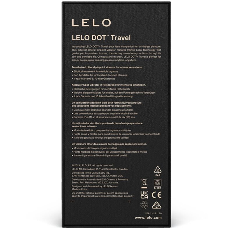 LELO Dot Travel - Massaggiatore esterno, colore viola - dettaglio