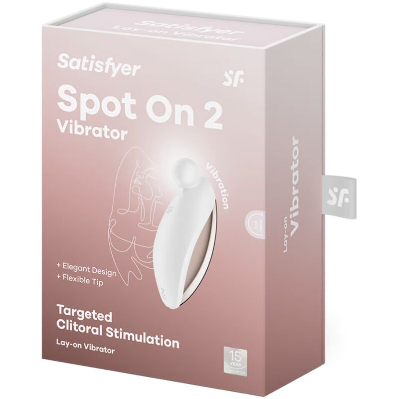 Satisfyer Spot ON 2 - Massaggiatore esterno, colore bianco - in mano per le dimensioni