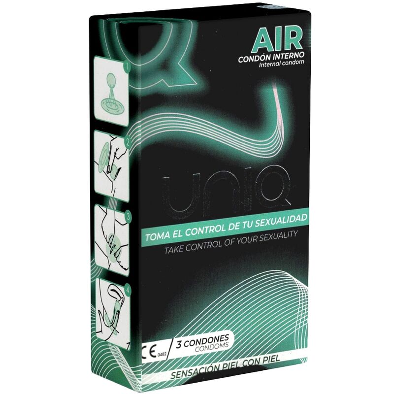 Uniq Senza Lattice Air 3 pezzi - Preservativi, kit da 3