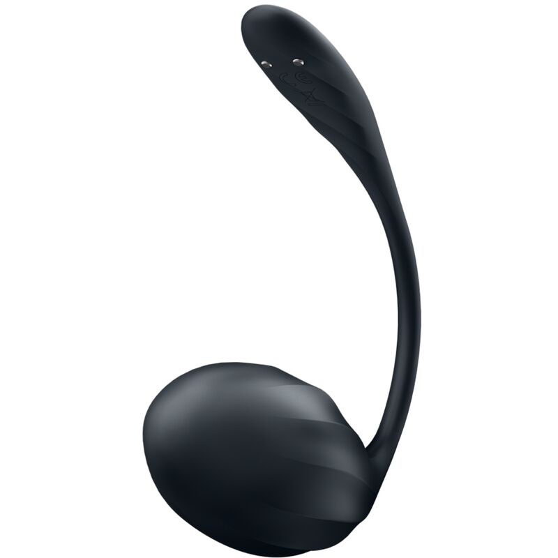 Satisfyer Ribbed Petal - Massaggiatore con app, colore nero gratuita - vista laterale