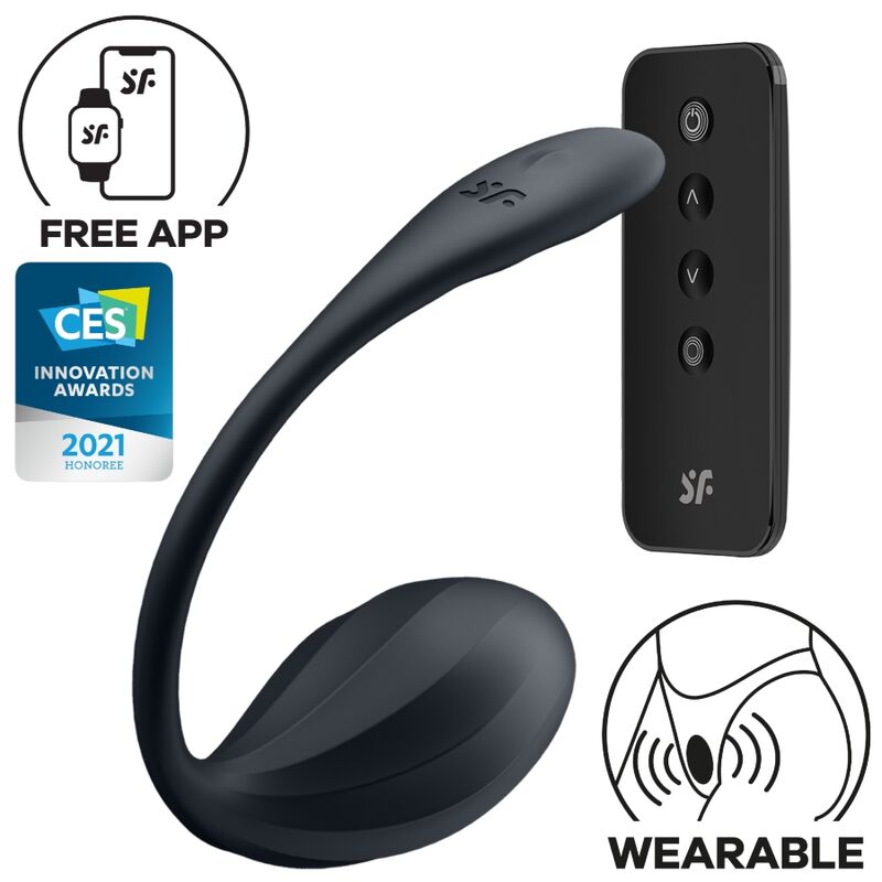Satisfyer Ribbed Petal - Massaggiatore con app, colore nero gratuita