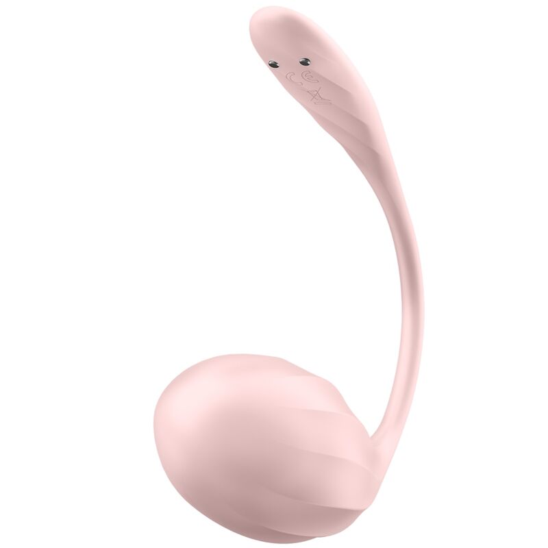 Satisfyer Ribbed Petal - Massaggiatore con app, colore standard - in mano per le dimensioni
