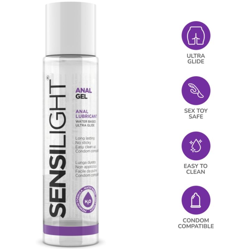 Intimateline Gel Scorrevole Sensilight 60 60 ml - Lubrificante, kit da 3 - vista laterale