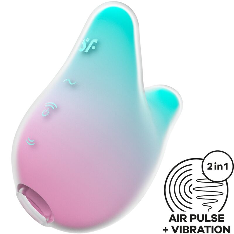 Satisfyer Mermaid Vibes - Massaggiatore ad aria pulsata, colore menta