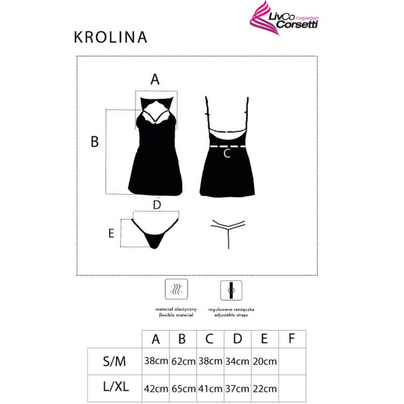 Livco Corsetti Fashion Krolina LC 90734 Chemise + - Completo intimo - nella confezione