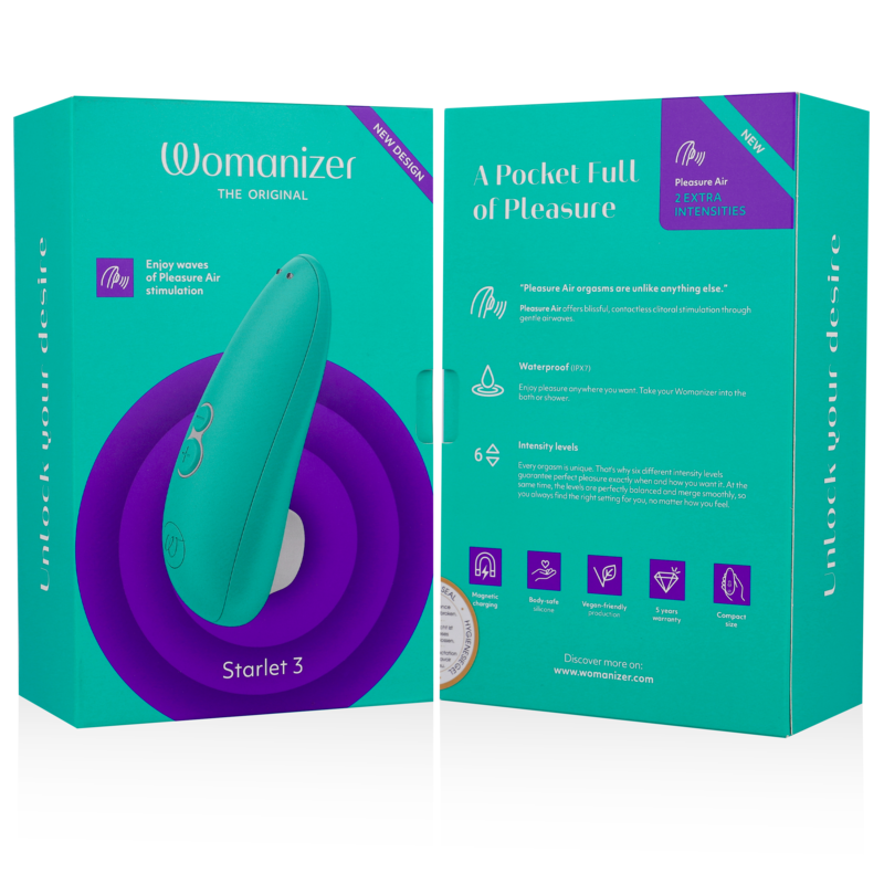 Womanizer Starlet 3 - Massaggiatore, colore turchese - vista frontale