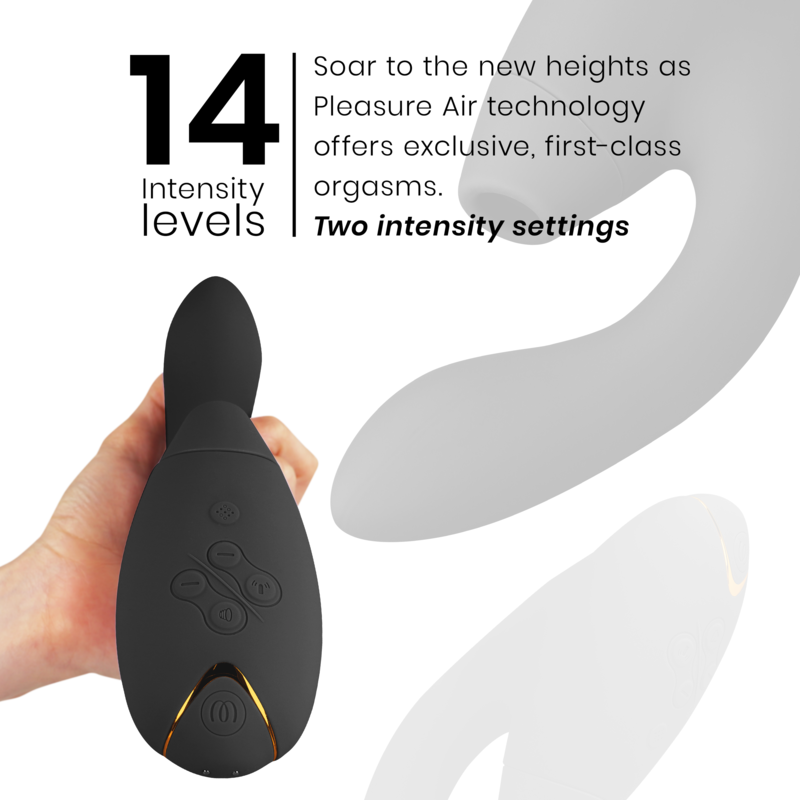 Womanizer Duo 2 - Massaggiatore ad aria pulsata, colore nero - vista frontale