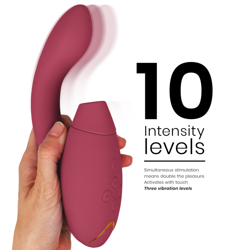 Womanizer Duo 2 - Massaggiatore ad aria pulsata, colore bordeaux - nella confezione
