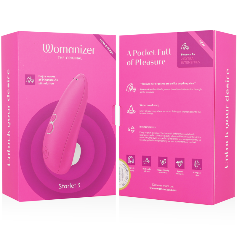 Womanizer Starlet 3 - Massaggiatore, colore rosa - vista frontale