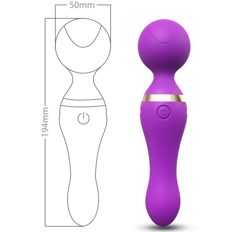 Armony Freeza Testa Super Flessibile - Massaggiatore esterno, colore viola - vista laterale
