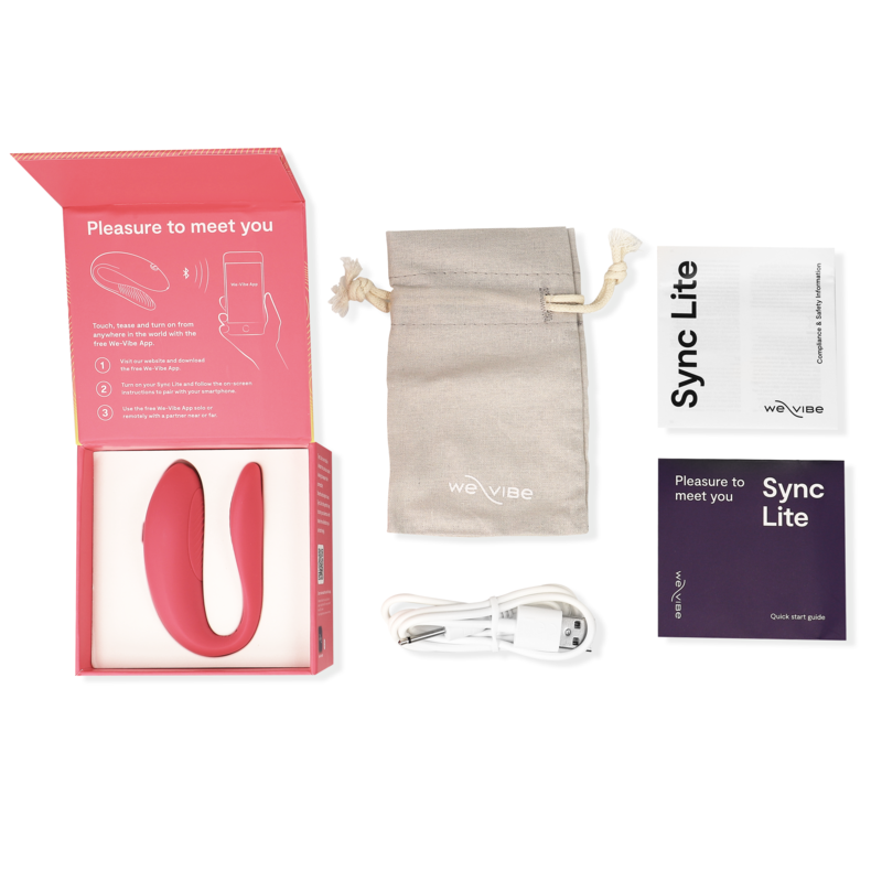 We-Vibe Sync Lite - Massaggiatore esterno, colore rosa - in mano per le dimensioni