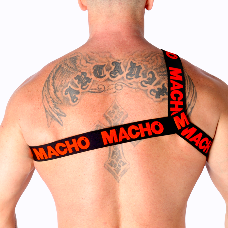 Macho Pettorina Romana Gialla - Accessorio intimo, colore rosso - nella confezione