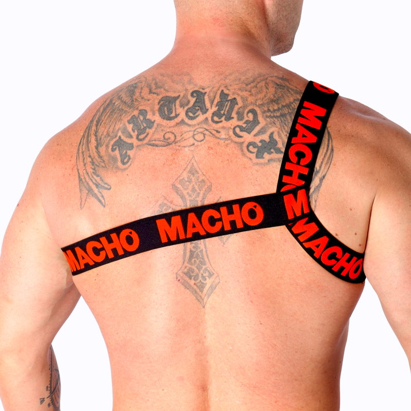 Macho Pettorina Romana Gialla - Accessorio intimo, colore rosso - dettaglio