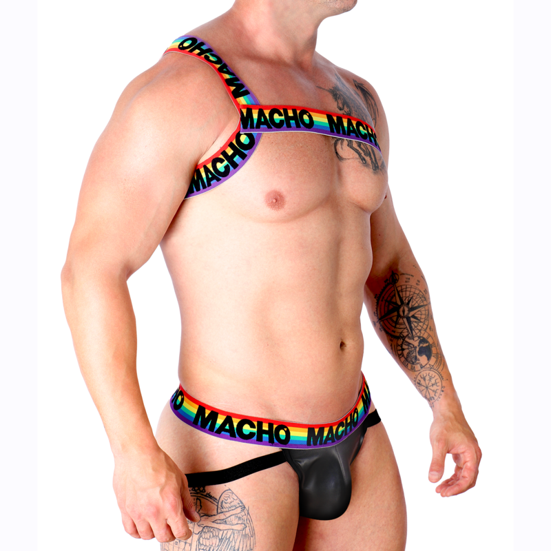 Macho Pettorina Romana Gialla - Accessorio intimo, colore multicolore - vista laterale
