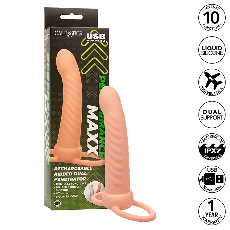 Calexotics Maxx Ribbed Dual 10 - Accessorio intimo