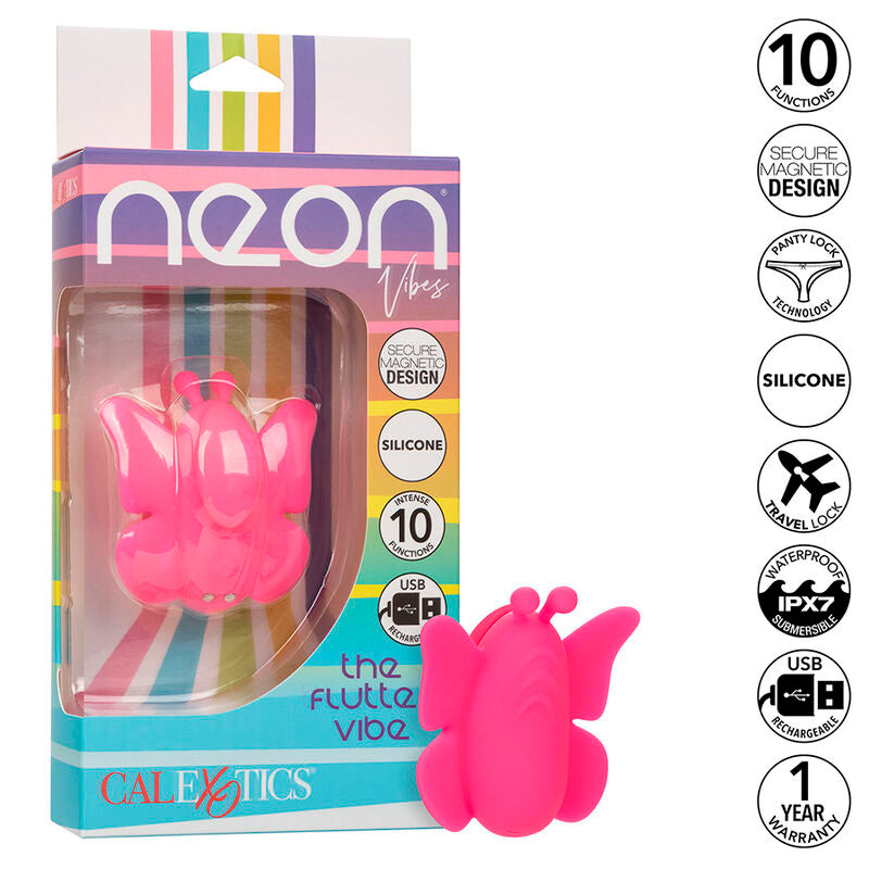 Calexotics Neon Vibes Flutter Vibe - Massaggiatore esterno - vista laterale