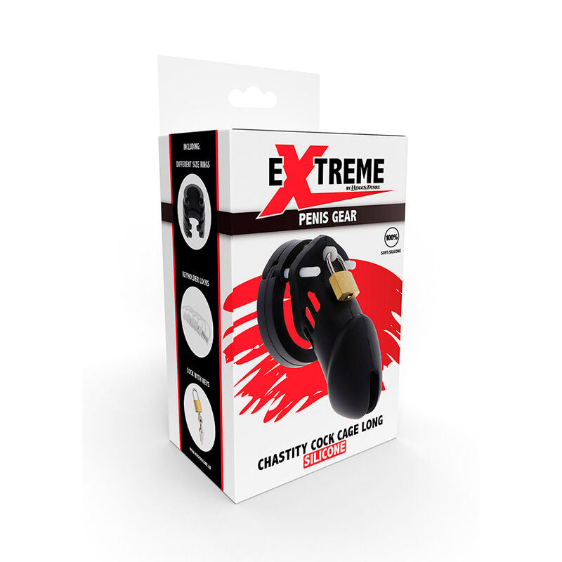 Hidden Desire Extreme Gabbia - Accessorio intimo, colore nera - in mano per le dimensioni