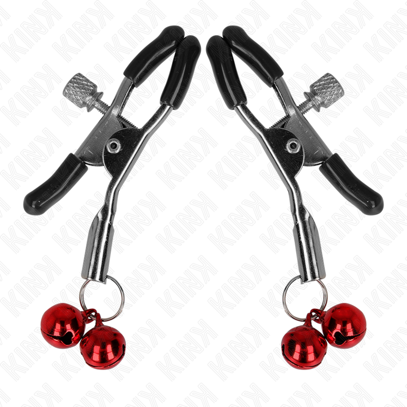 Kink Morsetto - Accessorio intimo, colore capezzoli campana rosso - vista laterale
