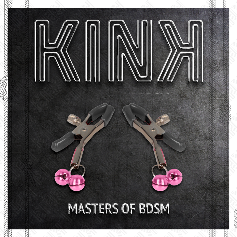 Kink Morsetto - Accessorio intimo, colore capezzoli campana rosa - in mano per le dimensioni