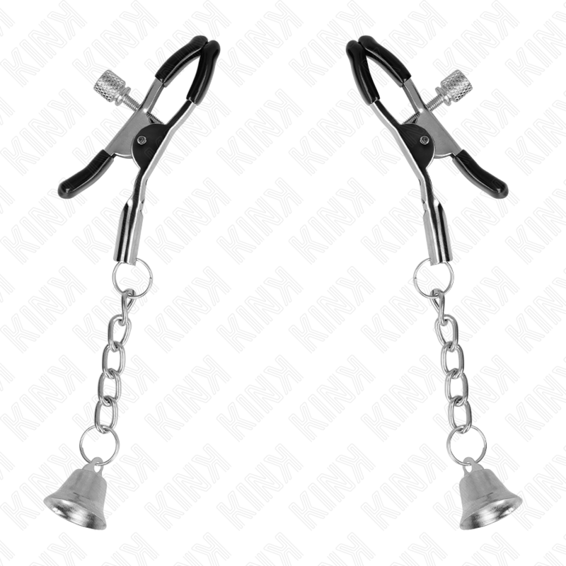 Kink Morsetti - Accessorio intimo, colore ciondolo campanella argento 6 cm - vista laterale
