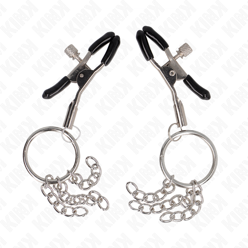 Kink Morsetto - Accessorio intimo, colore capezzolo o ring catenella argento - vista laterale