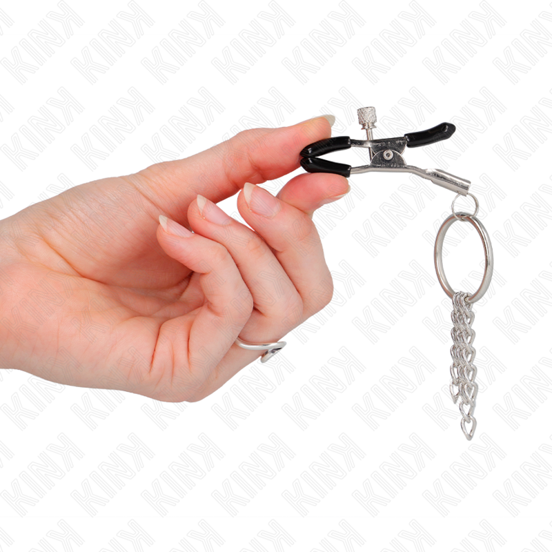 Kink Morsetto - Accessorio intimo, colore capezzolo o ring catenella argento - nella confezione